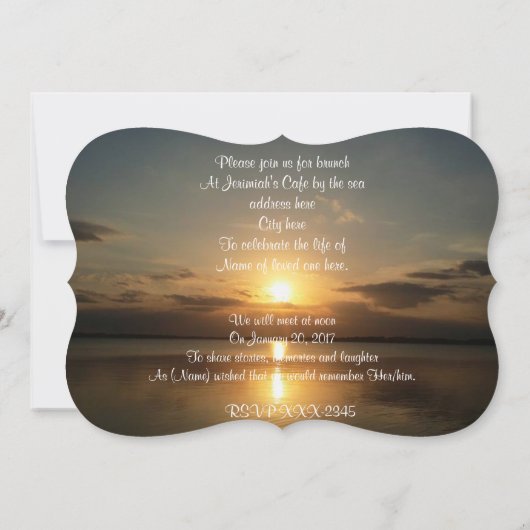 Fête de la vie Invitation (Dos)