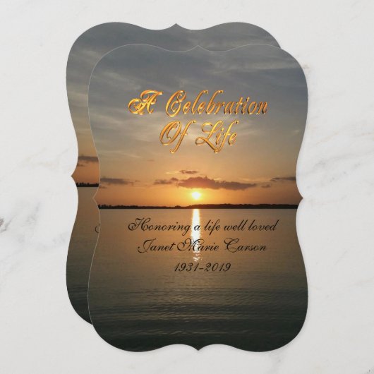 Fête de la vie Invitation (Devant / Derrière)