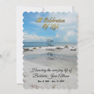 Fête de la vie invitation Beach