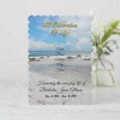 Fête de la vie invitation Beach (Debout devant)