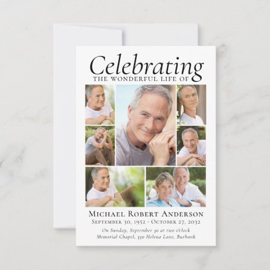 Fête de la vie Invitation | Collage de photos (Devant)