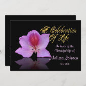 Fête de la vie Invitation lavande orchidée (Devant / Derrière)