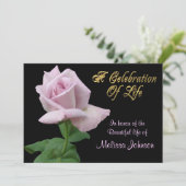 Fête de la vie Invitation lavande rose (Debout devant)