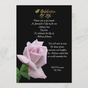 Fête de la vie Invitation lavande rose