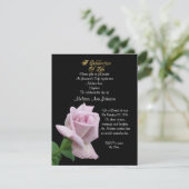 Fête de la vie Invitation lavande rose (Debout devant)