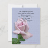 Fête de la vie Invitation lavande rose (Dos)