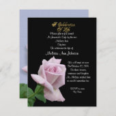 Fête de la vie Invitation lavande rose (Devant / Derrière)