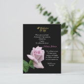 Fête de la vie Invitation lavande rose (Debout devant)