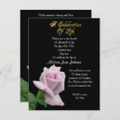 Fête de la vie Invitation lavande rose (Devant / Derrière)