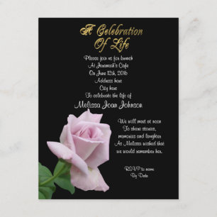 Fête de la vie Invitation lavande rose