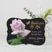 Fête de la vie Invitation lavande rose (Debout devant)