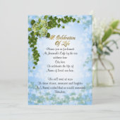 Fête de la vie Invitation lierre et fleurs (Debout devant)