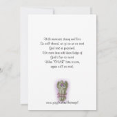 Fête de la vie Invitation lierre et fleurs (Dos)