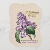 Fête de la vie Invitation Lilacs (Devant / Derrière)