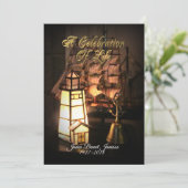 Fête de la vie Invitation navire et phare (Debout devant)