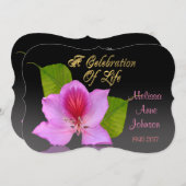 Fête de la vie Invitation Orchidée (Devant / Derrière)