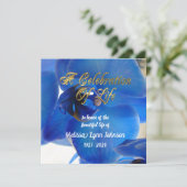 Fête de la vie Invitation Orchidée bleue (Debout devant)