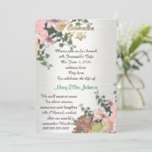 Fête de la vie Invitation Printemps Floral (Debout devant)