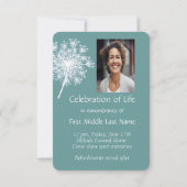 Fête de la vie Invitation Queen Anne Lace Flower (Dos)