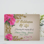 Fête de la vie Invitation roses roses roses (Debout devant)