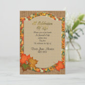 Fête de la vie Invitation Thème d'automne (Debout devant)