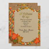 Fête de la vie Invitation Thème d'automne (Devant / Derrière)