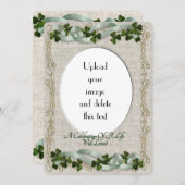 Fête de la vie Invitation Thème irlandais (Devant / Derrière)