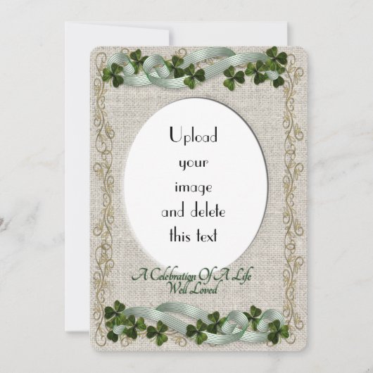 Fête de la vie Invitation Thème irlandais (Devant)