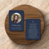 Fête de la vie Photo Funérailles Carte de prière b