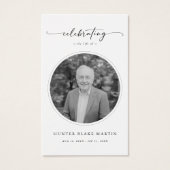 Fête de la vie Photo Funeral Prayer Card (Devant)