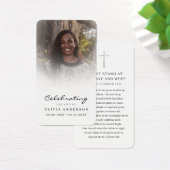 Fête de la vie Photo Funeral Prayer Card (Bureau)