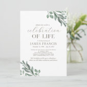Fête De La Vie Simple Invitation Moderne (Debout devant)