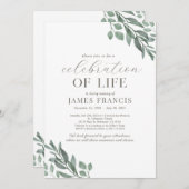 Fête De La Vie Simple Invitation Moderne (Devant / Derrière)