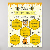 Fête de l'abeille au miel 1ère affiche du jour de