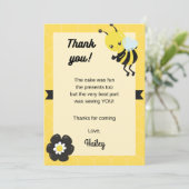 Fête de l'abeille Carte de remerciements d'anniver (Debout devant)