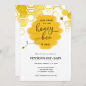 Fête de l'abeille Invitation d'anniversaire (Devant / Derrière)