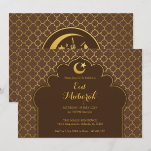 Fête de l'Aïd Invitation Motif marocain