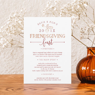 Fête de l'Ami Thanksgiving Diner Menu