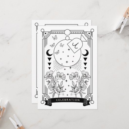 Fête de l'anniversaire de Aries Invitation (Devant/Arrière en situation)