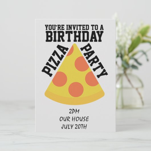 FÊTE DE L'ANNIVERSAIRE DE PIZZA ! INVITATIONS (Debout devant)