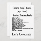 **FÊTE DE L'ANNIVERSAIRE** INVITATION (Devant / Derrière)