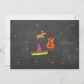 Fête de l'anniversaire Mexique Mexique Invitation (Dos)