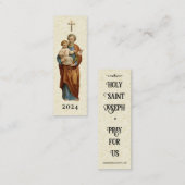 Fête de l'autel Saint-Joseph Carte Sainte Favorise (Devant / Derrière)