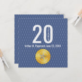 Fête de l'employé 20 ans carte cadeau (Devant/Arrière en situation)