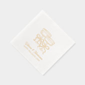 Fête de l'entreprise Cute Gold Cocktail Napkins (Droite)