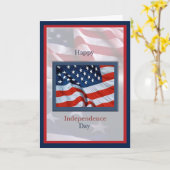 Fête de l'Indépendance avec carte drapeaux (Fleur jaune)