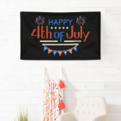 Fête de l'indépendance du 4 juillet Bannière en vi (En situation)