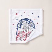 Fête de l'Indépendance Étoiles d'aigle américain (Gant de toilette)