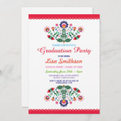 Fête de l'invitation de diplôme Fiesta Invitation (Devant / Derrière)