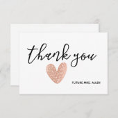 Fête de l'mariée cardiaque Merci plat (Devant / Derrière)